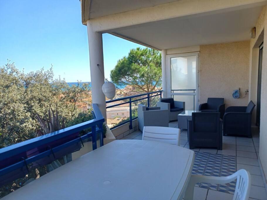 Plain-Pied, Terrasse, Piscine, Pleine Vue Mer, Plage A 6' A Pied, Parking, Wifi Fleury  Luaran gambar