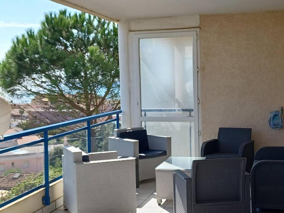 Plain-Pied, Terrasse, Piscine, Pleine Vue Mer, Plage A 6' A Pied, Parking, Wifi Fleury  Luaran gambar