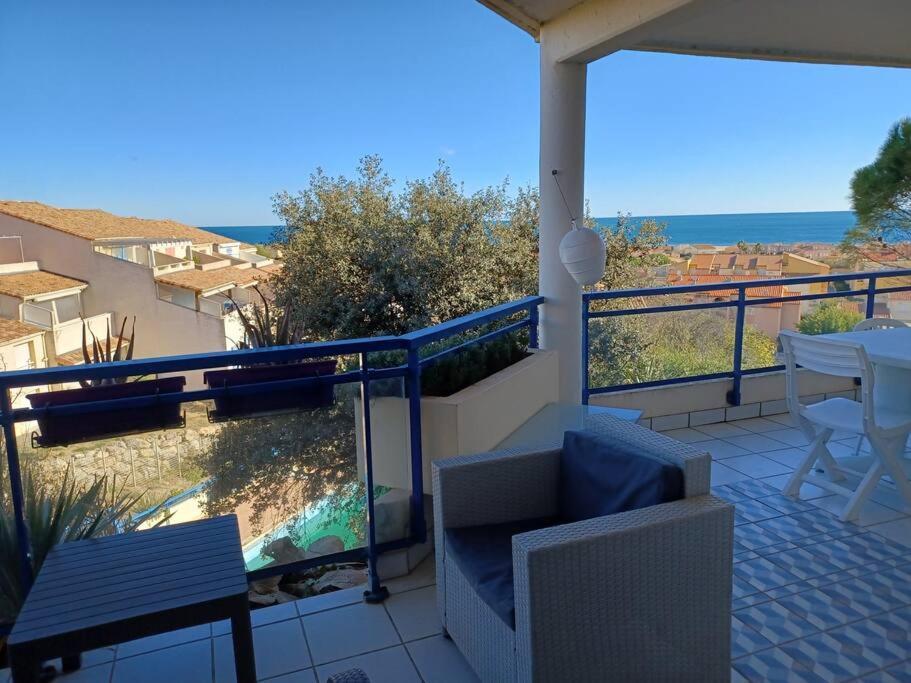 Plain-Pied, Terrasse, Piscine, Pleine Vue Mer, Plage A 6' A Pied, Parking, Wifi Fleury  Luaran gambar