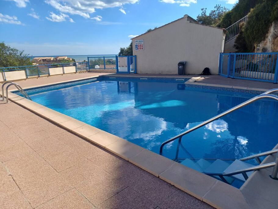 Plain-Pied, Terrasse, Piscine, Pleine Vue Mer, Plage A 6' A Pied, Parking, Wifi Fleury  Luaran gambar